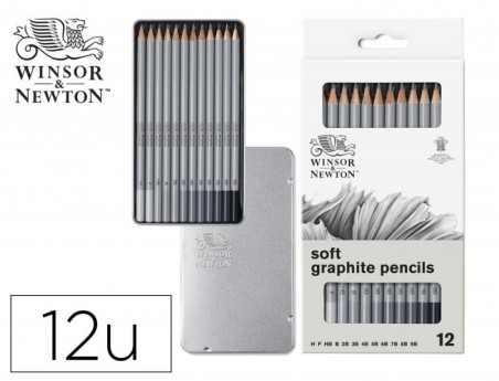 LAPIS DE GRAFITE WINSOR&NEWTON STUDIO COLLECTION CAIXA METAL