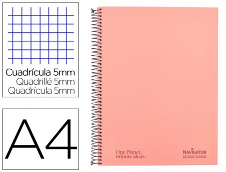 CADERNO ESPIRAL NAVIGATOR A4 MICRO CAPA FORRADA 80 F 80 GR Q