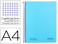 CADERNO ESPIRAL NAVIGATOR A4 MICRO CAPA FORRADA 80 F 80 GR Q