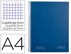 CADERNO ESPIRAL NAVIGATOR A4 MICRO CAPA FORRADA 80 F 80 GR Q