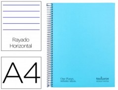 CADERNO ESPIRAL NAVIGATOR A4 MICRO CAPA FORRADA 80 F 80 GR P