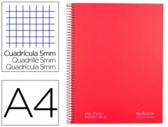 CADERNO ESPIRAL NAVIGATOR A4 MICRO CAPA FORRADA 120 F 80 GR