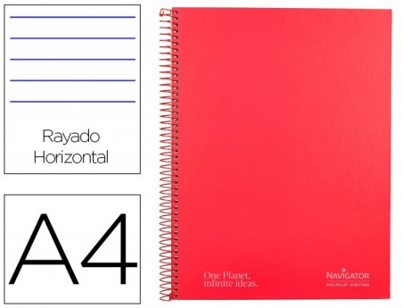 CADERNO ESPIRAL NAVIGATOR A4 MICRO CAPA FORRADA 120 F 80 GR