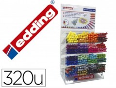 MARCADOR EDDING PONTA FIBRA 1200 EXPOSITOR DE 320 UNIDADES C