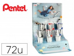 ROLLER BALL PENTEL FLOATUNE EXPOSITOR COM 72 UNIDADES SORTID