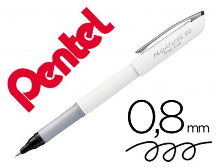 12un ROLLER BALL PENTEL FLOATUNE PONTA DE 0,8 MM COR PRETO