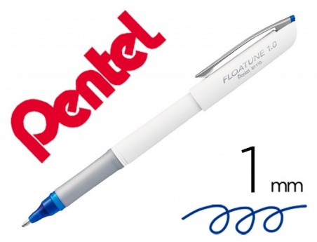 12un ROLLER BALL PENTEL FLOATUNE PONTA DE 1 MM COR AZUL