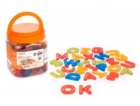JOGO DIDATICO MINILAND LETRAS MAIUSCULAS TRANSLUCIDAS