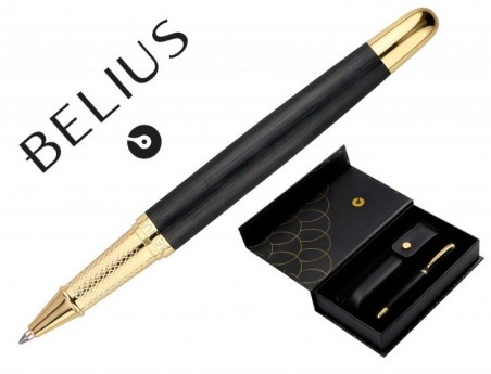 ESFEROGRAFICA E ESTOJO COURO BELIUS PASSION DOR ALUMINIO TEX