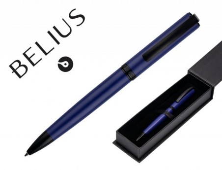 ESFEROGRAFICA BELIUS TURBO ALUMINIO DESENHO AZUL E PRETO TIN