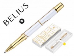 ROLLER BELIUS CARTE BLANCHE DESENHO BRANCO E DOURADO TINTA P