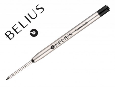 RECARGA ESFEROGRAFICA BELIUS PRETO 0,8 MM CAIXA 3 UNIDADES