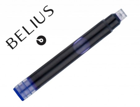 TINTA ESTILOGRAFICA BELIUS AZUL CAIXA 6 CARTUCHOS