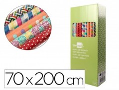 50un PAPEL FANTASIA LIDERPAPEL TODO ANO ROLO DE 70 X 200 CM