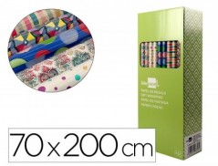 50un PAPEL FANTASIA LIDERPAPEL TODO ANO ROLO DE 70 X 200 CM