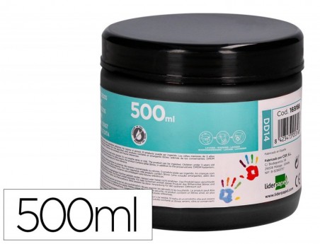 PINTURA A DEDOS LIDERPAPEL FRASCO DE 500 ML PRETO