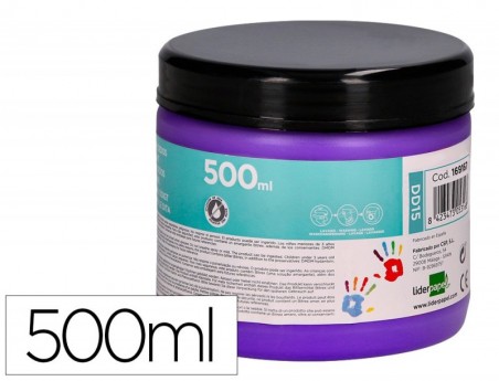 PINTURA A DEDOS LIDERPAPEL FRASCO DE 500 ML VIOLETA