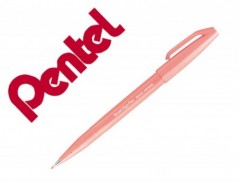 10un MARCADOR PENTEL BRUSH SIGN PEN COR LARANJA CORAL