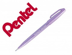10un MARCADOR PENTEL BRUSH SIGN PEN COR VIOLETA CLARO