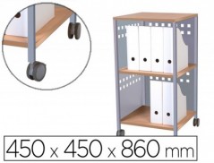 CARRO MULTIUSOS ROCADA MELAMINA 19 MM E ACO PINTADO 450X450X