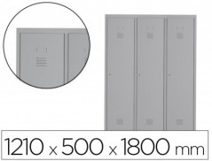 ARMARIO METALICO ROCADA 400 3 MODULOS X 1 PORTA CINZA 1210X5