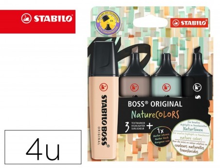 MARCADOR FLUORESCENTE STABILO BOSS PASTEL 70 NATURE COLORS E