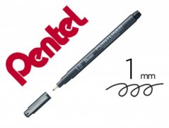 12un MARCADOR PENTEL POINTLINER COM TINTA PIGMENTADA COR PRE