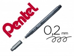 12un MARCADOR PENTEL POINTLINER COM TINTA PIGMENTADA COR PRE