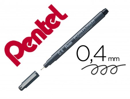 12un MARCADOR PENTEL POINTLINER COM TINTA PIGMENTADA COR PRE