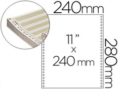 PAPEL CONTINUO, 240 MMX11'', PAUTADO COM 2500 FOLHAS, 1 VIA