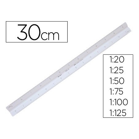 ESCALA PLASTICO TRIANGULAR 30 CM