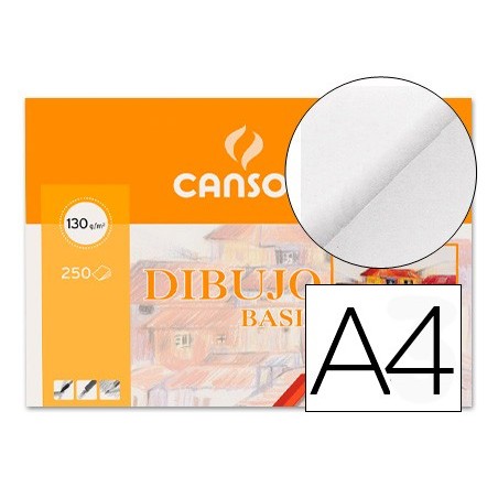 250un PAPEL DESENHO BASIK 210X297 -130 GR -SEM ESQUADRIA