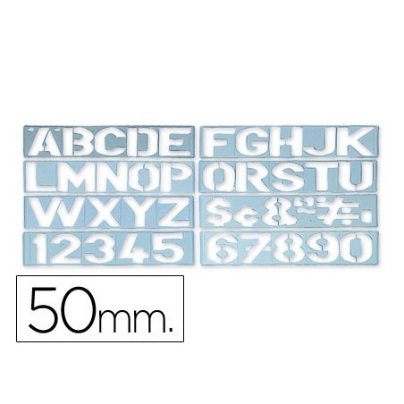 ESCANTILHAO LETRAS E NUMEROS 50MM