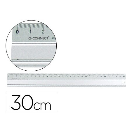 REGUA METALICA ALUMINIO Q-CONNECT 30 CM