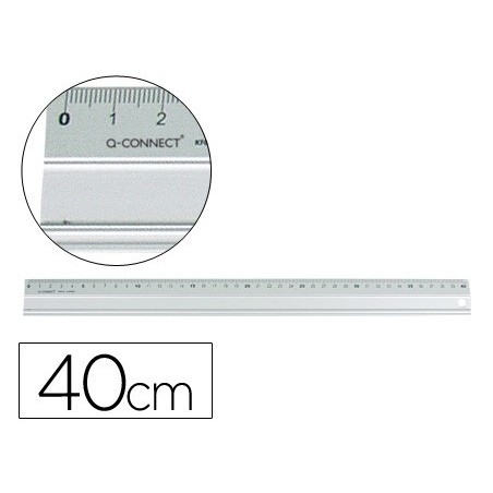 REGUA METALICA ALUMINIO Q-CONNECT 40 CM