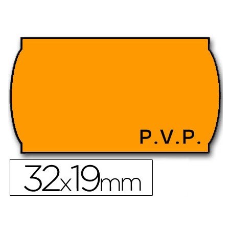 ROLO DE ETIQUETAS ADESIVAS METO ONDULADAS 32 X 19 MM PVP- LA