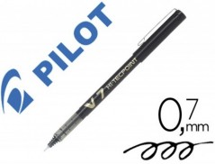 12un MARCADOR PILOT PONTA FINA V-7 PRETO 0.7 MM