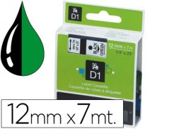 FITA DYMO D1 PRETO-VERDE 12 MM X 7 MT