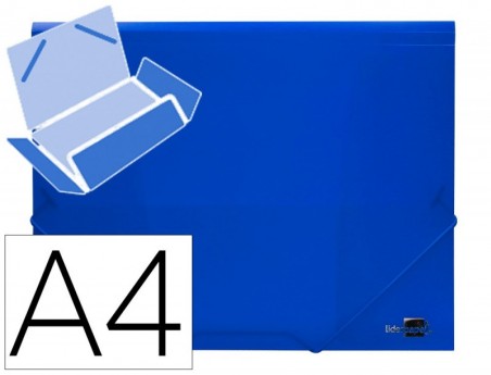 PASTA DE ELASTICOS POLIPROPILENO LIDERPAPEL, A4, AZUL