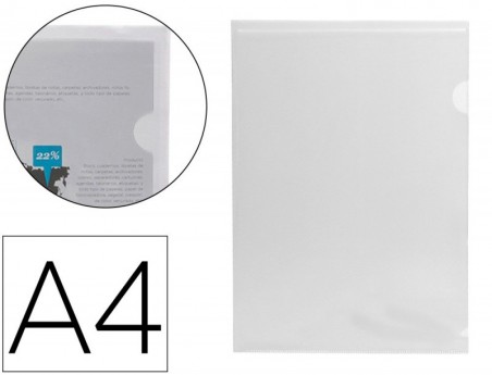 10un BOLSA DOSSIER LIDERPAPEL POLIPROPILENO TRANSPARENTE, A4