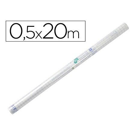 ROLO PLASTICO ADES. FORRA LIVROS, 0,50 MT X 20 MT, 80 MICRAS