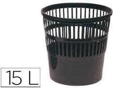 CESTO DE PAPEIS PLASTICO PRETO 275 X 275 MM CAPACIDADE PARA