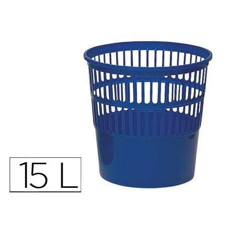 CESTO DE PAPEIS PLASTICO AZUL 275 X 275 MM CAPACIDADE PARA 1
