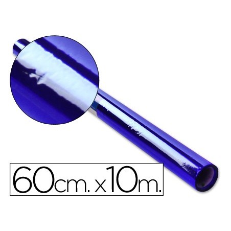 PAPEL CELOFANE 60 CM X 10 MT. 30 GRS/M2. AZUL