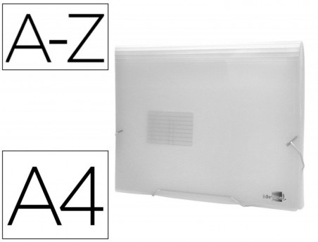 PASTA CLASSIFICADORA COM FOLE LIDERPAPEL A4, TRANSP. 13 DEPA