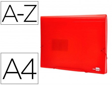 PASTA CLASSIFICADORA COM FOLE LIDERPAPEL A4, TRANSP. 13 DEPA