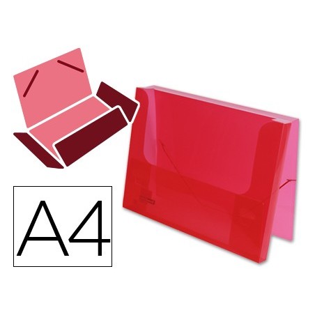 PASTA DE ELASTICOS BEAUTONE COM LOMBADA RIGIDA, VERMELHO