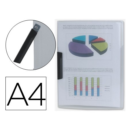 PASTA DOSSIER BEAUTONE COM CLIP LATERAL, A4, CRISTAL