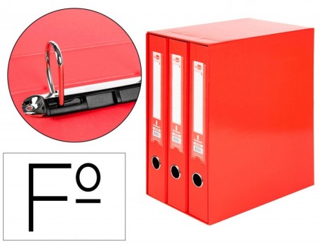 MODULO DE 3 PASTAS DE ARQUIVO LIDERPAPEL 2 ANEIS FOLIO LOMBA