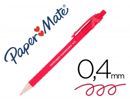 12un ESFEROGRAFICA FLEXGRIP RETRACTIL VERMELHO